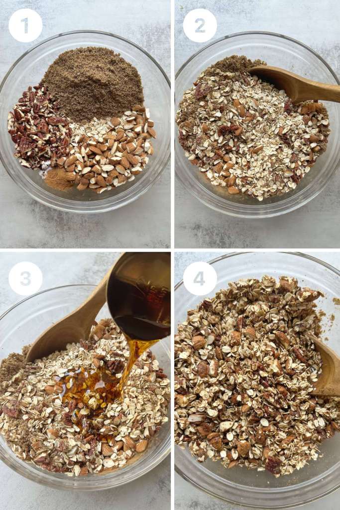 4 steps for easy homemade vegan granola
