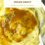 pin image for vegan gravy