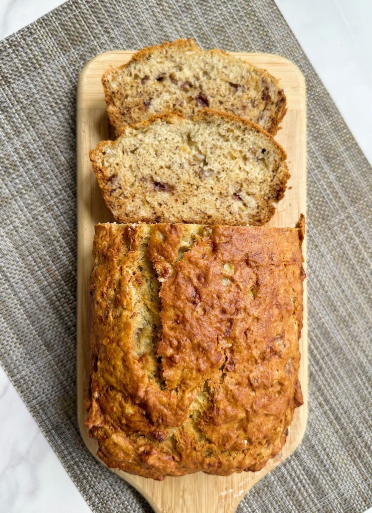 finished loaf of best vegan banana bread