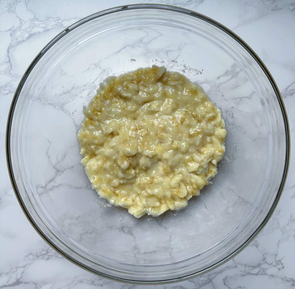 Mashed Banana as a vegan egg substitute