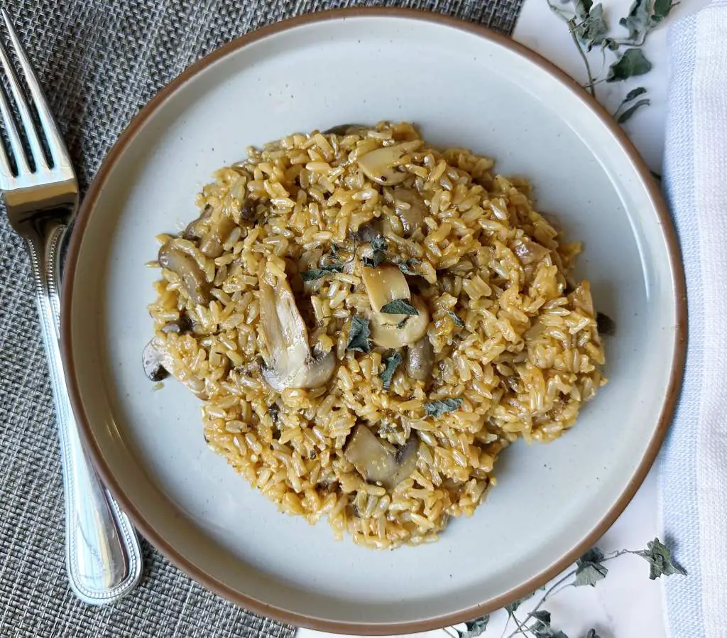 FInished instant pot brown rice risotto