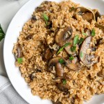 top view finished risotto instant pot