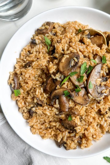 top view finished risotto instant pot