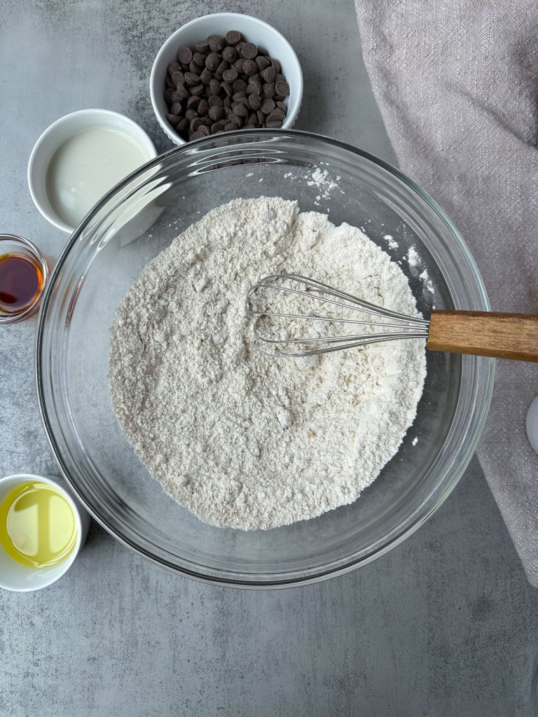 dry ingredients in a mixing bowl