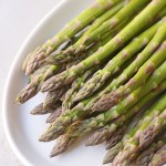 Fresh asparagus on a plate