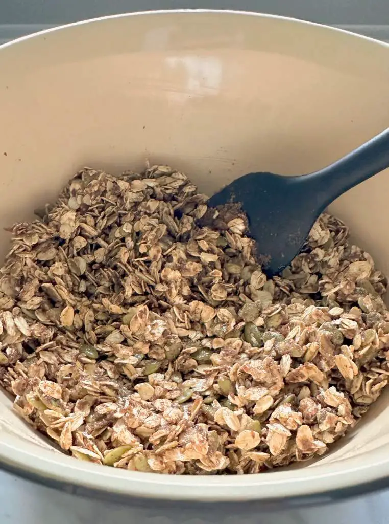 Bowl of mixed nut-free granola