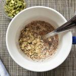 Easy vegan overnight oats with milk pre-soak