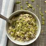Bowl of maple overnight oats