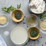 Ingredients for homemade vegan ranch dressing