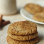 vegan snickerdoodles stacked