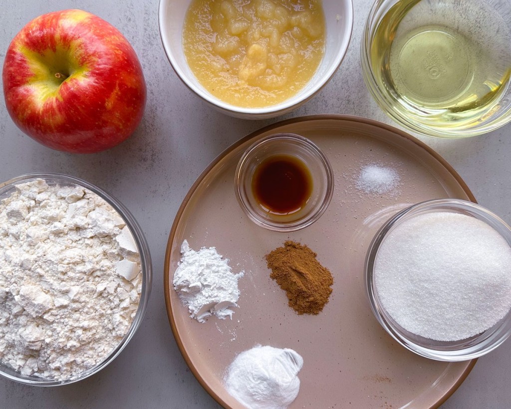 ingredients to make cinnamon apple bread