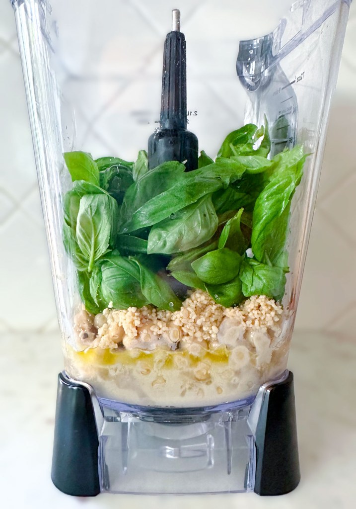 blender with all ingredients added
