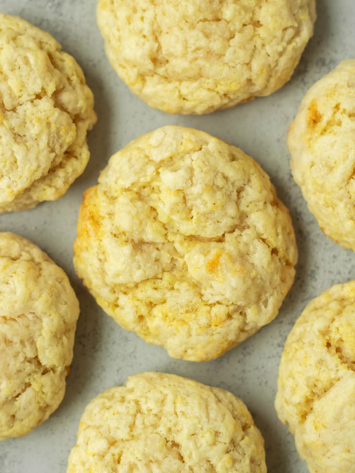 top view finished vegan lemon cookies