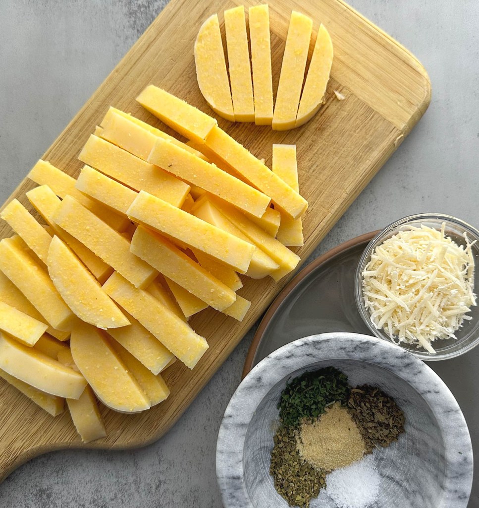 polenta cut into fries