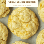 pin image for vegan lemon cookies