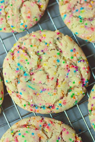 finished vegan funfetti sugar cookies