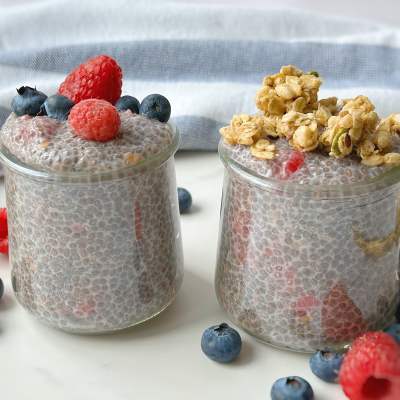 finished vegan chia seed pudding