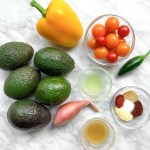 ingredients for easy homemade guacamole