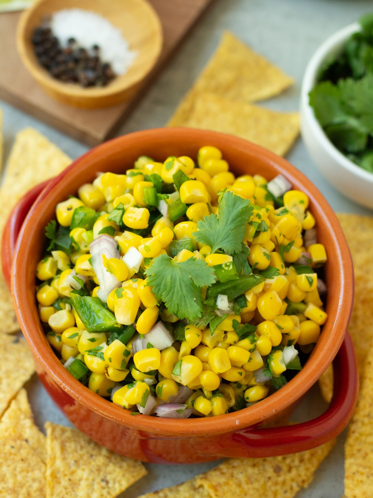 finished chipotle corn salsa
