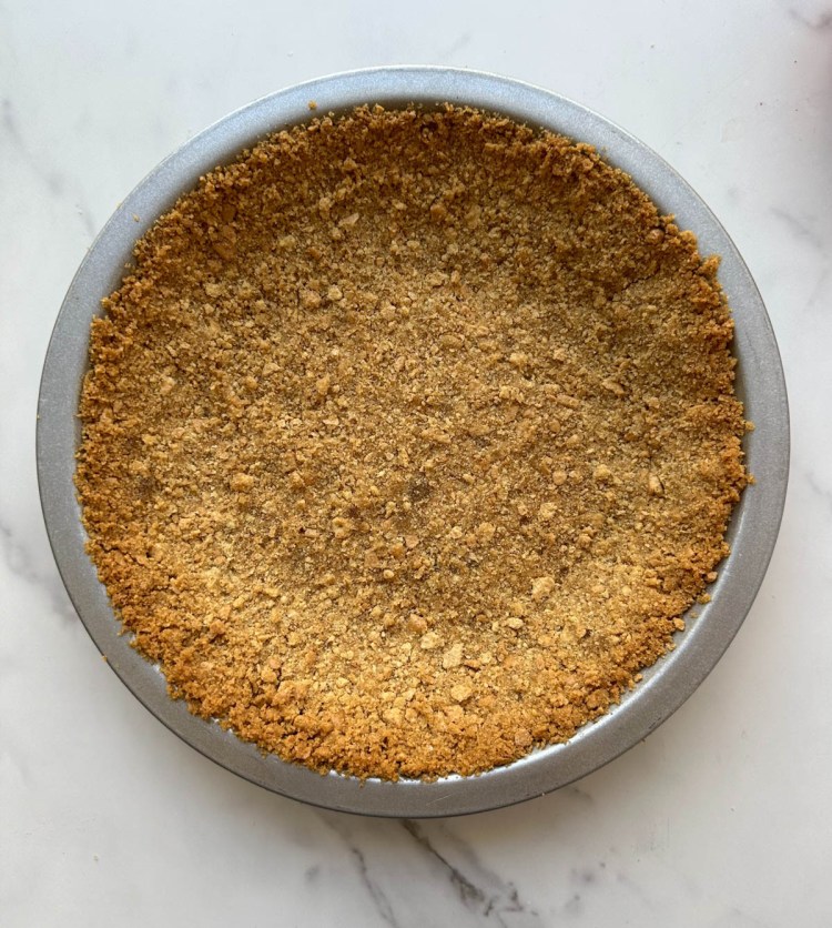 Finished vegan graham cracker crust