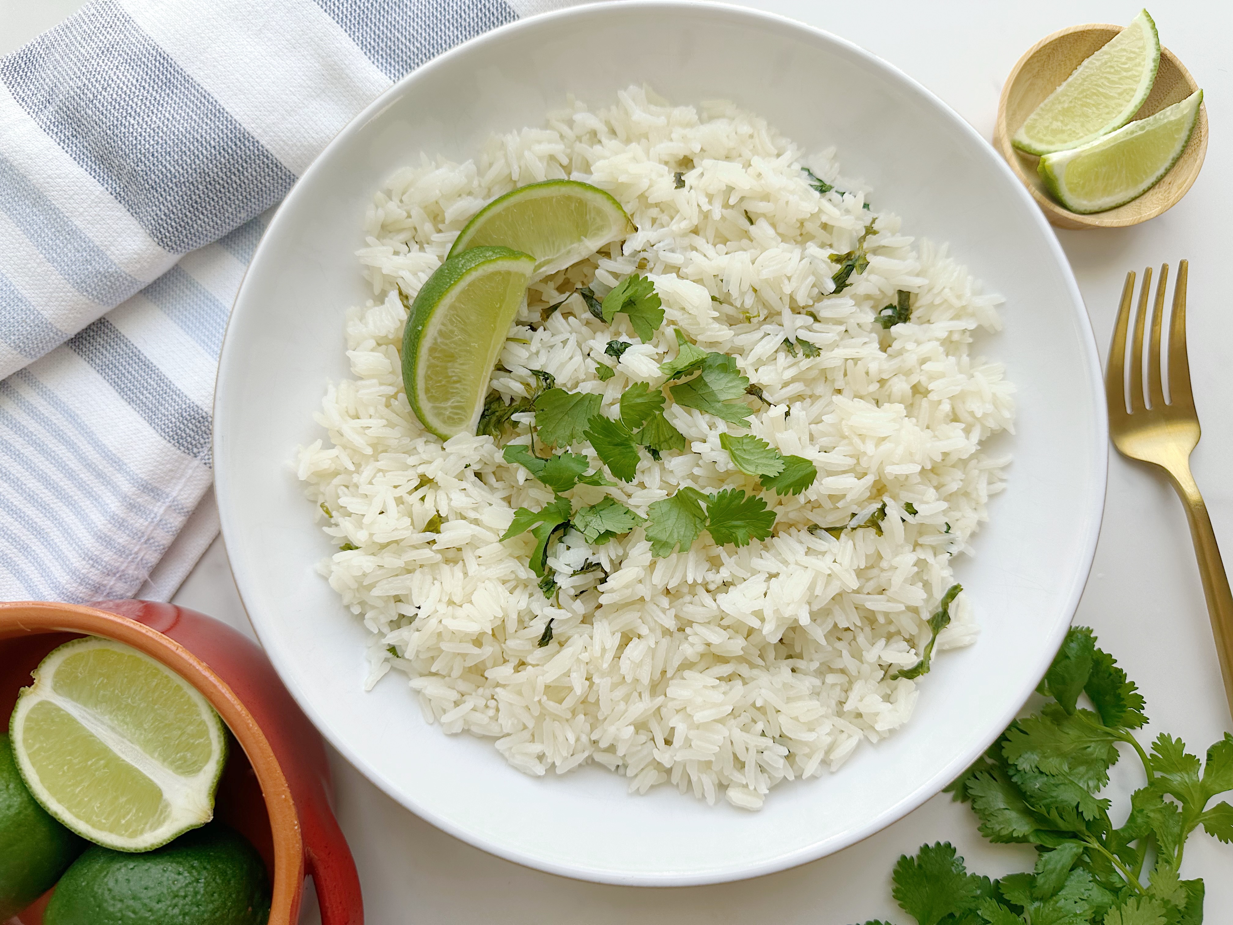 finished instant pot cilantro lime rice