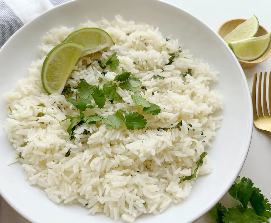 finished cilantro lime rice