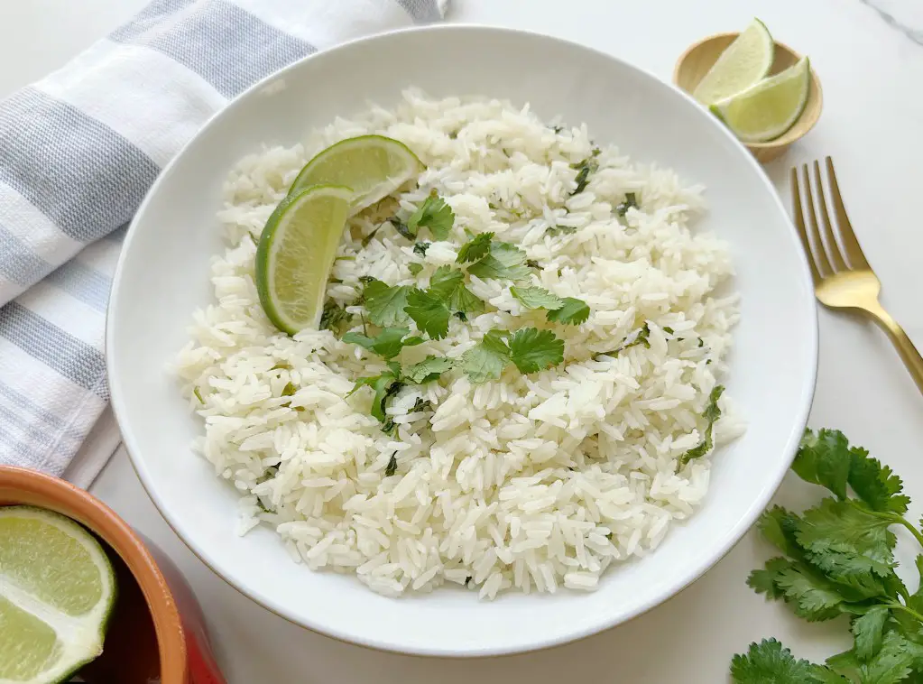 finished instant pot cilantro lime rice