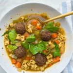 finished bowl of vegan italian wedding soup