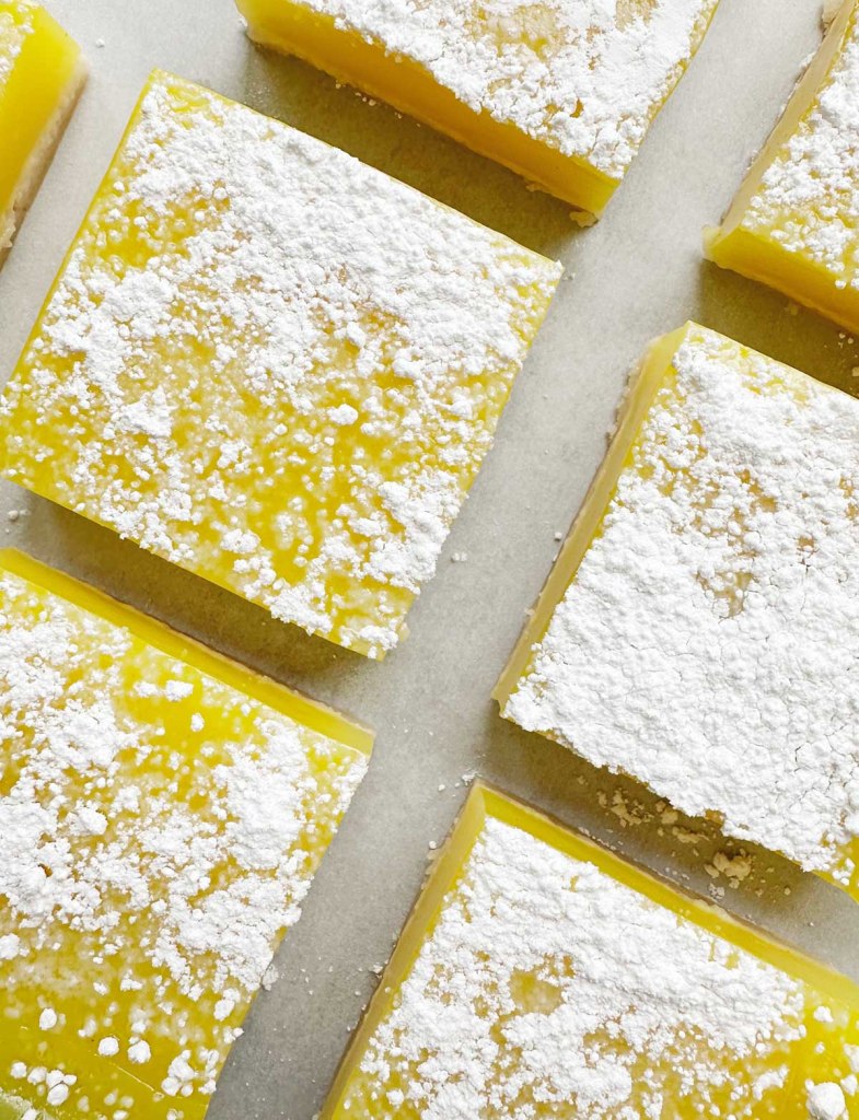 finished vegan lemon bars