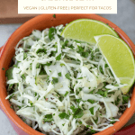pin image for lime cilantro cabbage slaw