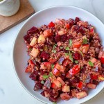 finished beet apple farro salad
