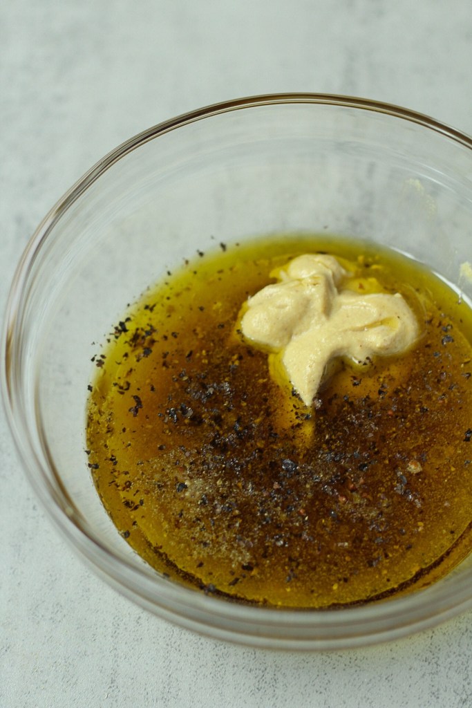 maple dijon vinaigrette before mixing