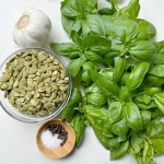 ingredients for vegan nut-free pesto