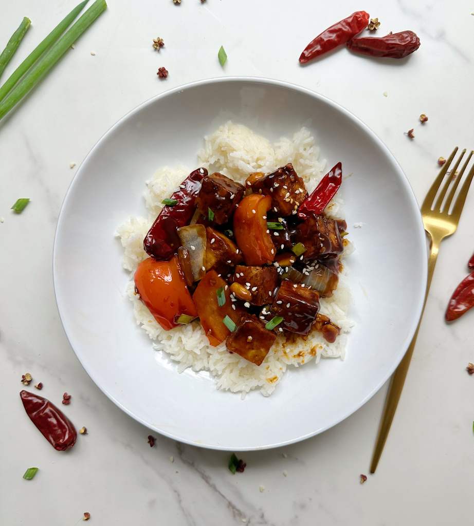 finished kung pao tofu