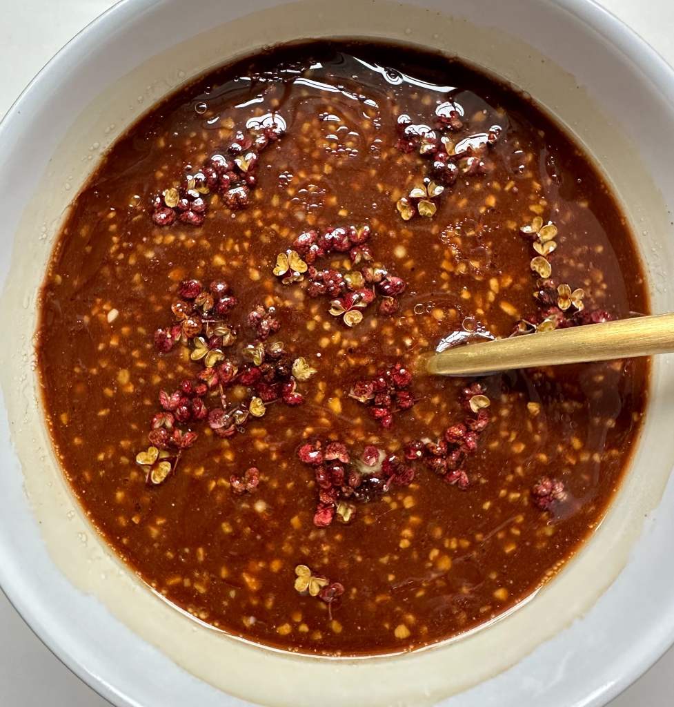sauce for kung pao tofu before mixing in veggies