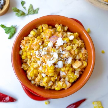 finished vegan mexican street corn salad