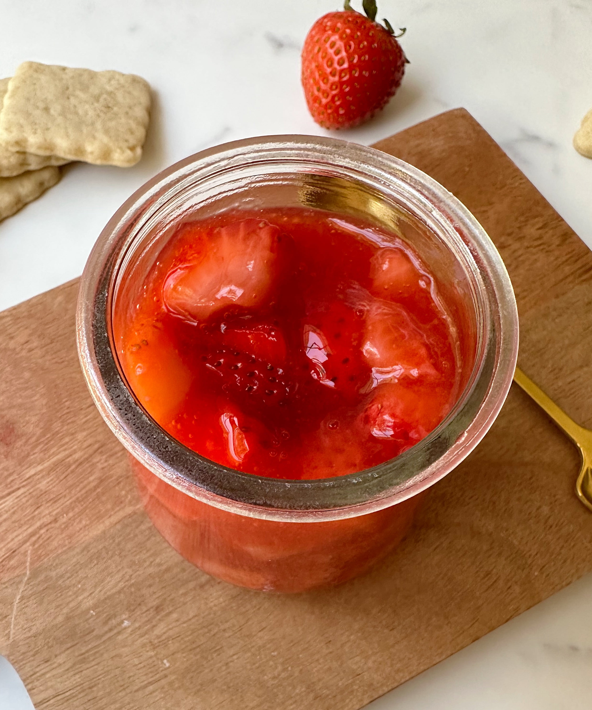 finished easy strawberry compote