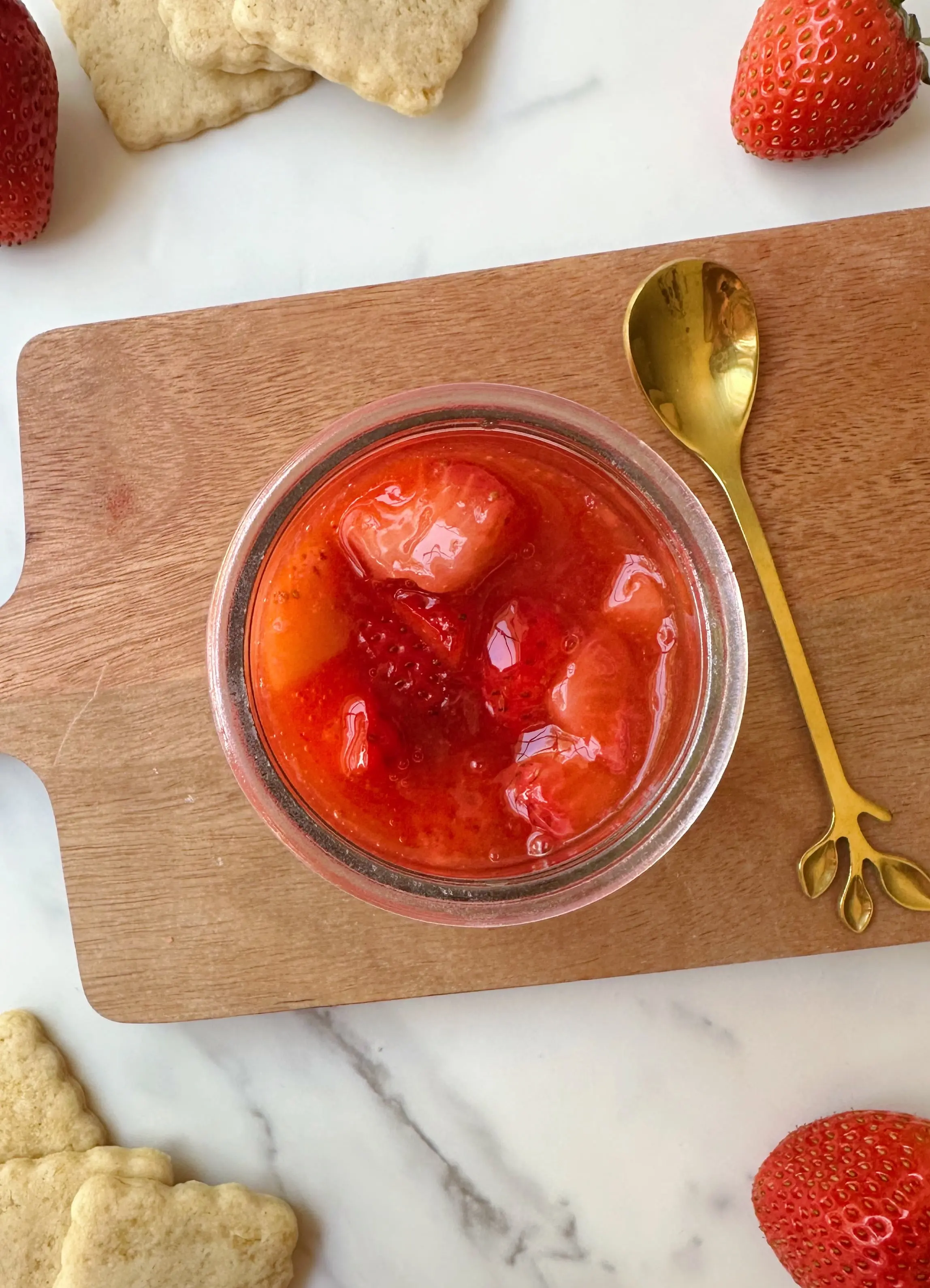 finished vegan strawberry compote