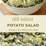 pin image for vegan dill potato salad