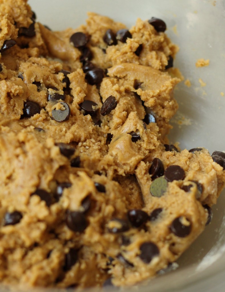 vegan pumpkin spice chocolate chip cookie dough
