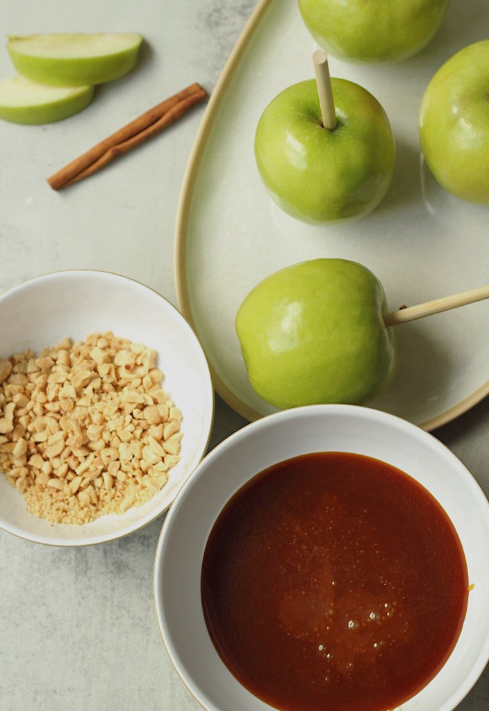 ingredients for vegan caramel apples