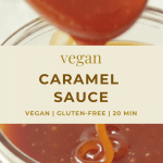 pin image for vegan caramel sauce