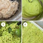 4 steps for vegan frankenstein rice krispie treats