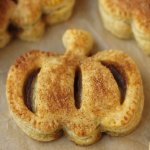 close up of single mini vegan pumpkin pie