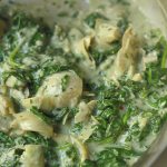 creamy vegan spinach artichoke pasta sauce
