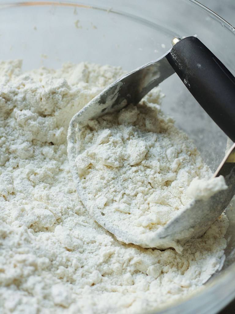 vegan pop tarts dough before adding water in a glass bowl