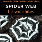 pin image for vegan spider web brownie bites
