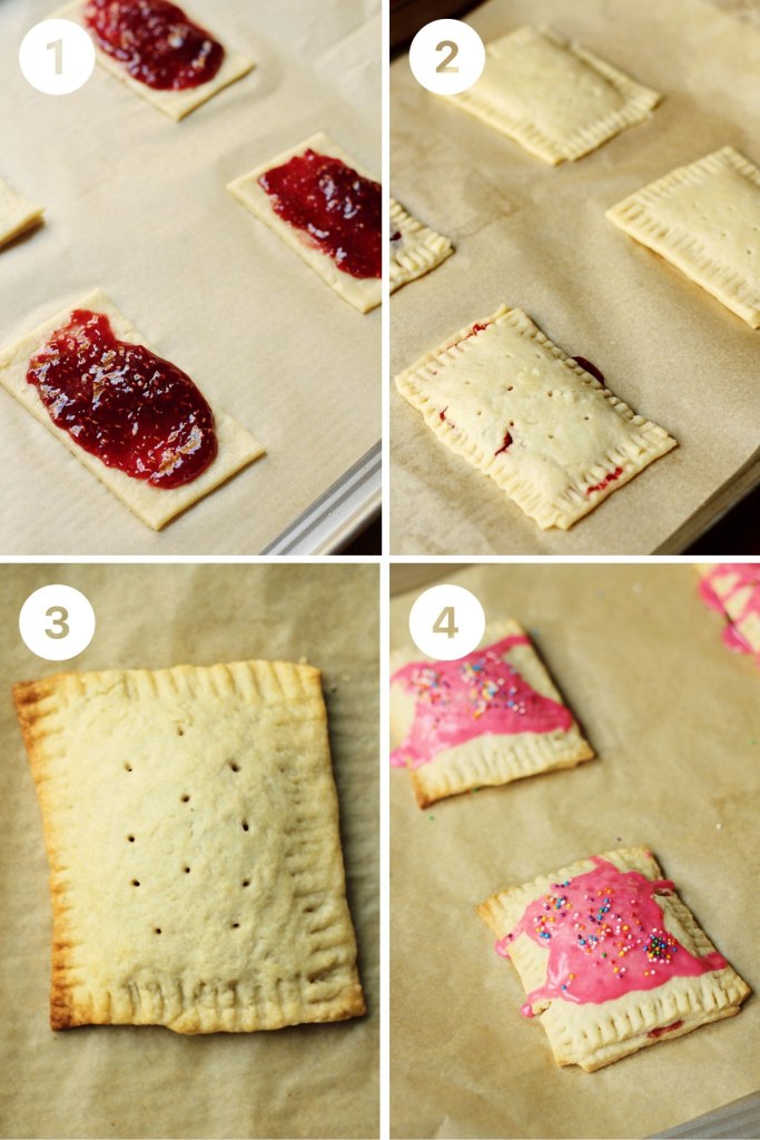 4 steps for filling vegan pop tarts