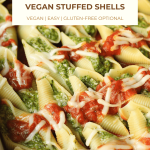 pin image for vegan stuffed shells