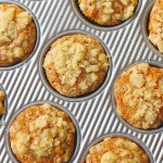 vegan carrot apple muffins finished in the muffin pan